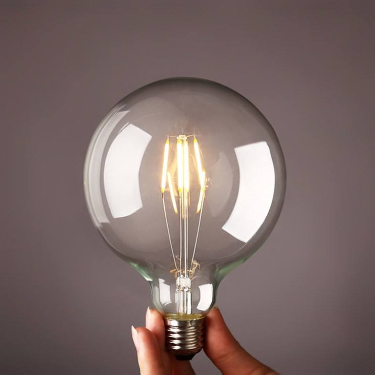 5&quot; Extra Large LED Globe Light Bulb Warm Light 4W E26
