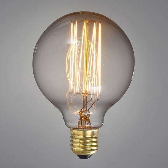 5&quot; Extra Large Globe Shaped Edison Light Bulb 40W E26