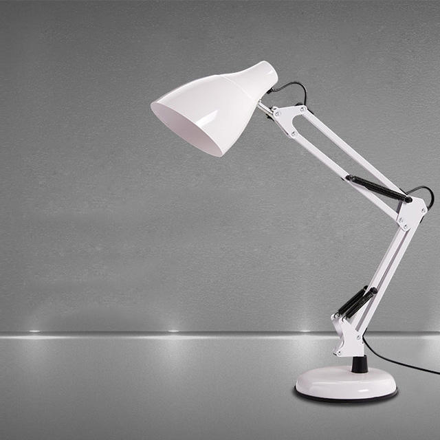 desk lamps reading table lamp bedroom bedside light metal desk light modern table lights night light black white red E27 90-260V