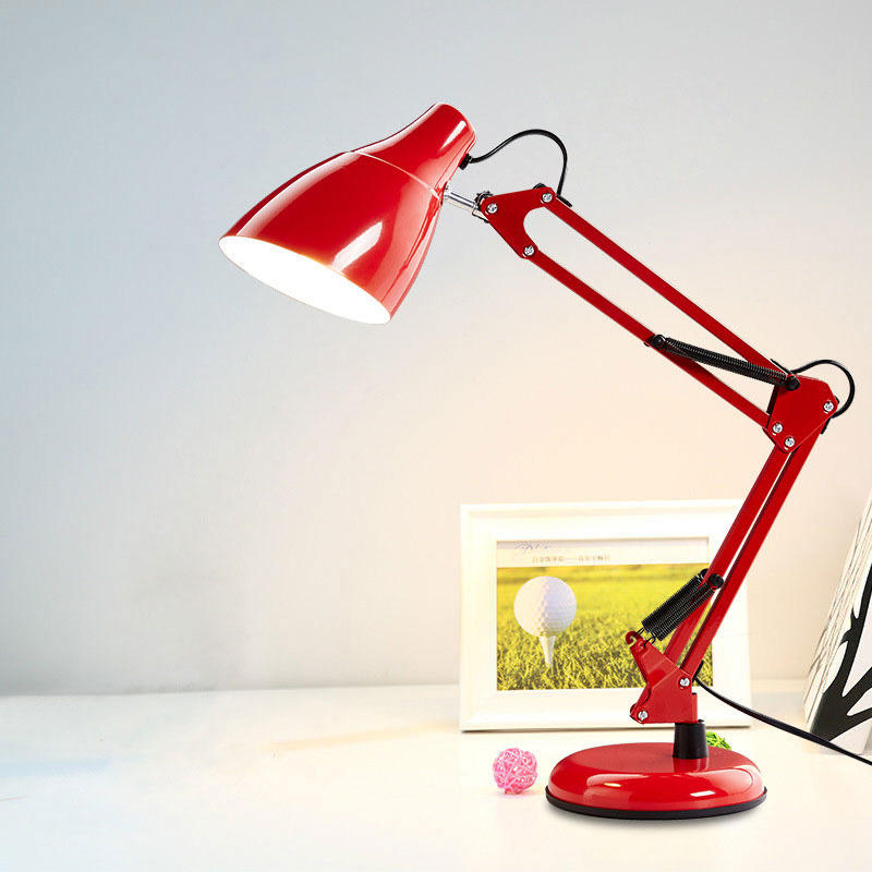 desk lamps reading table lamp bedroom bedside light metal desk light modern table lights night light black white red E27 90-260V