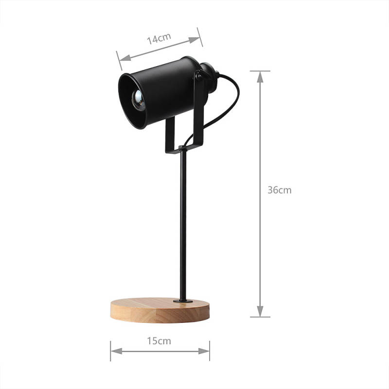 American Table Lamp ASCELINA Vintage Loft Wooden Led Desk Lamp Adjustable Reading Light Office Lamp Home Lighting Decor Stores