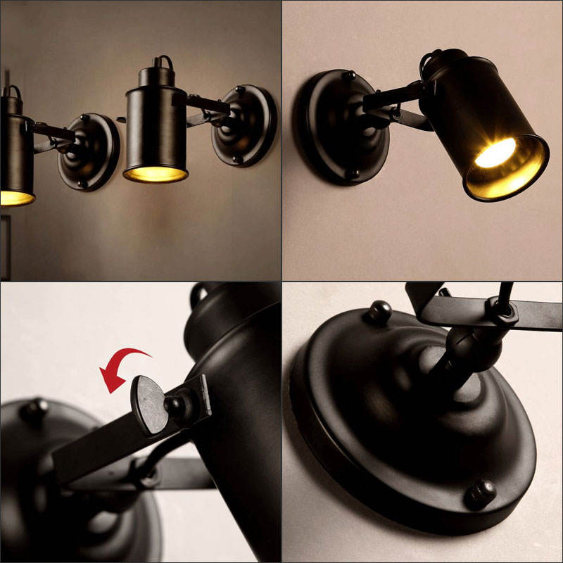 Wall Lamp Retro Industrial wall Light adjustable light sconce fixtures for Restaurant bedside Bar Cafe Home Lighting