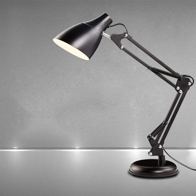 desk lamps reading table lamp bedroom bedside light metal desk light modern table lights night light black white red E27 90-260V