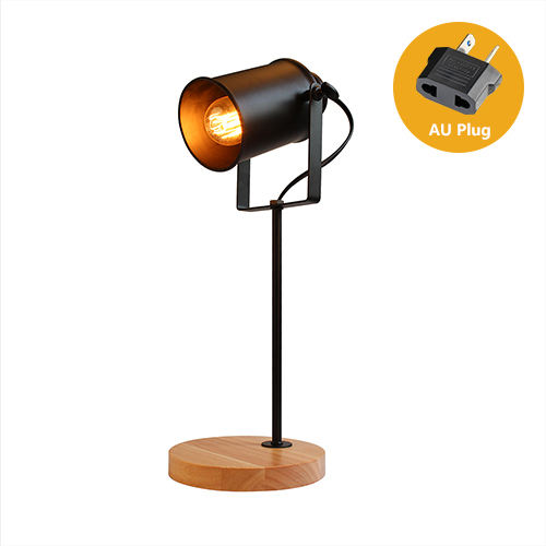 American Table Lamp ASCELINA Vintage Loft Wooden Led Desk Lamp Adjustable Reading Light Office Lamp Home Lighting Decor Stores