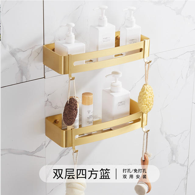 Shower Corner Shelf Gold 