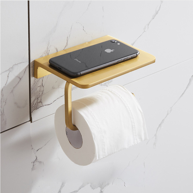 Gold towel ring cheap and toilet roll holder