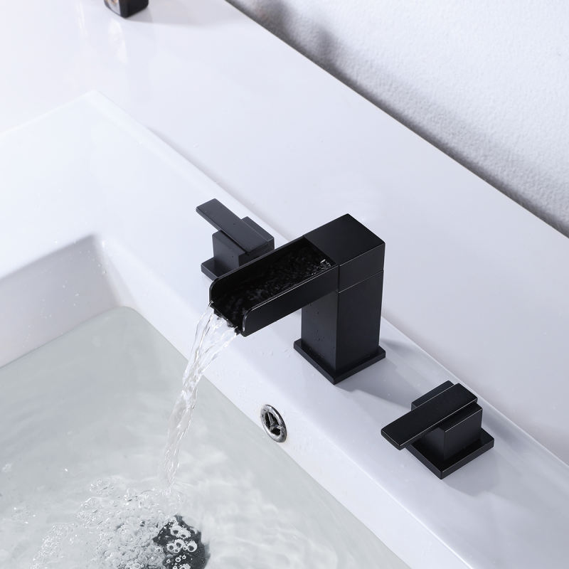 water split type cylinder side faucet waterfall bathtub faucet