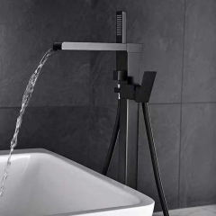 Sweethome Freestanding tub Faucet Tub Filler Waterfall Single Handle with Handheld Shower