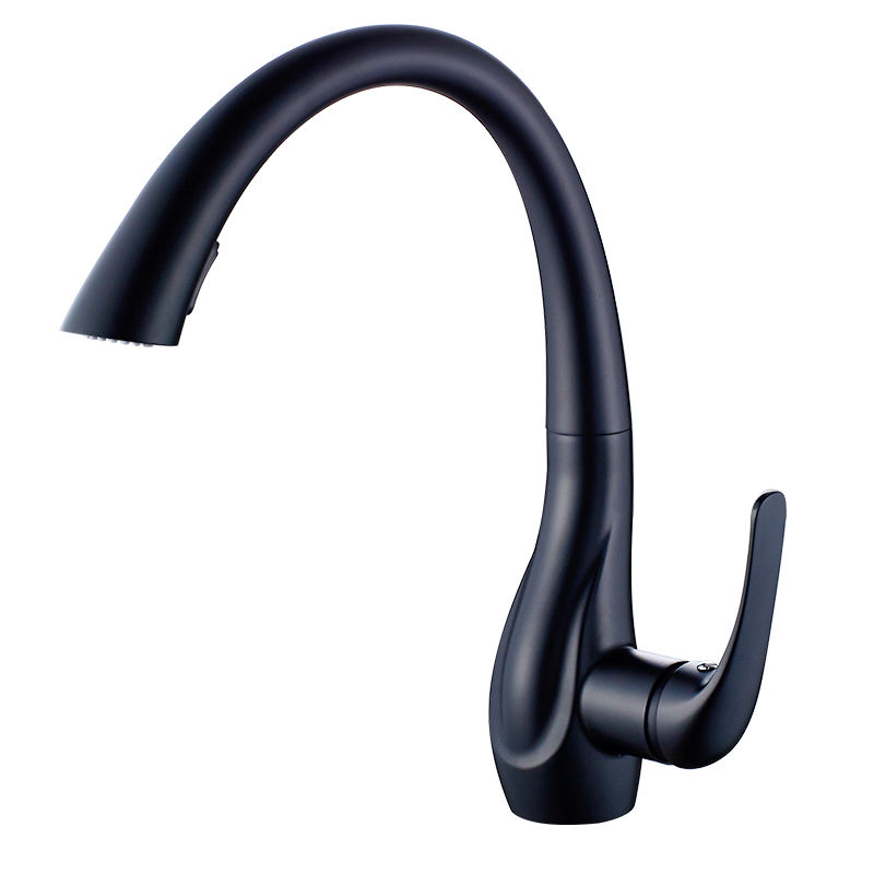 Kitchen Faucet Pull Out Kitchen Faucet Mixer Single Handle 360 Swivel Black Sink Mixer Faucet