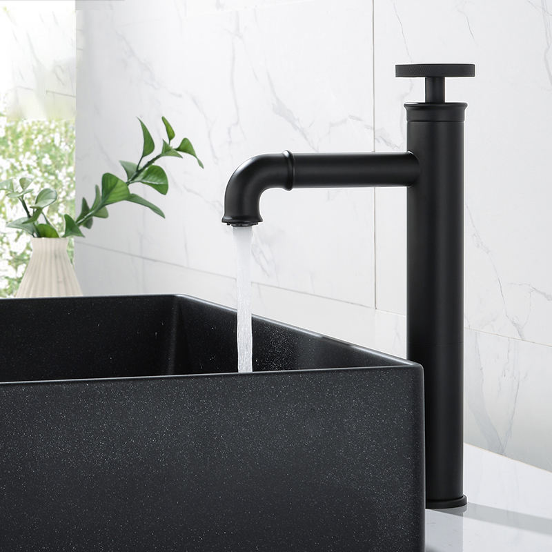 Industrial Style Bathroom Faucet Matte Black/Gold