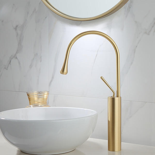 Sweethome drip shape bathroom sink faucet 1-Handle Solid Brass