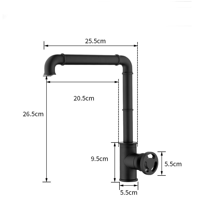Retro Industrial Style Brass Kitchen Faucets