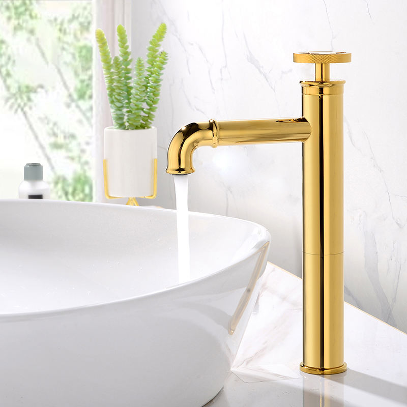 Industrial Style Bathroom Faucet Matte Black/Gold