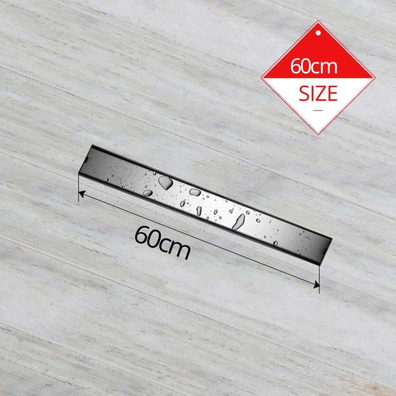 Odor-resistant Floor Drain Cover 60 /80 /100 /120cm Rectangle SUS304 Stainless Steel Shower Grate Invisible Long Floor Drain