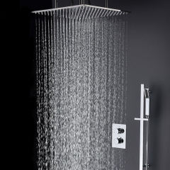 Bathroom Shower Set with 3 Ways 20 inch Rain Mist Slide Bar Spout Handheld Bath shower faucet