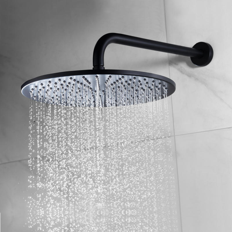 Thermostatic Wall Mounted Rain Shower System with 10 inch Round Rainfall Shower Head Handheld Shower Set Solid Brass