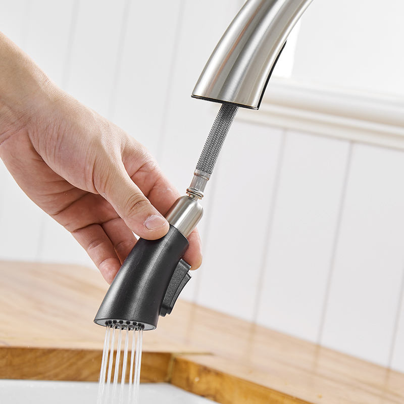 Pull out kitchen faucet single handle kitchen sink faucet 360 swivel brass  mixer faucet