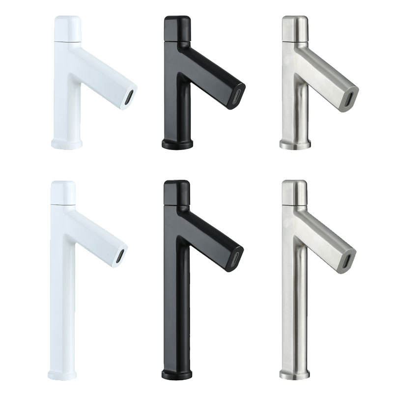 Basin faucets sinks mixer faucets hot and cold water faucets stainless steel panel mount faucets, black/ white/ chrome