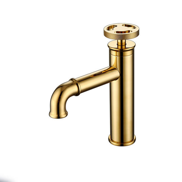 Industrial Single Hole Bathroom Faucet Single Handle Brass