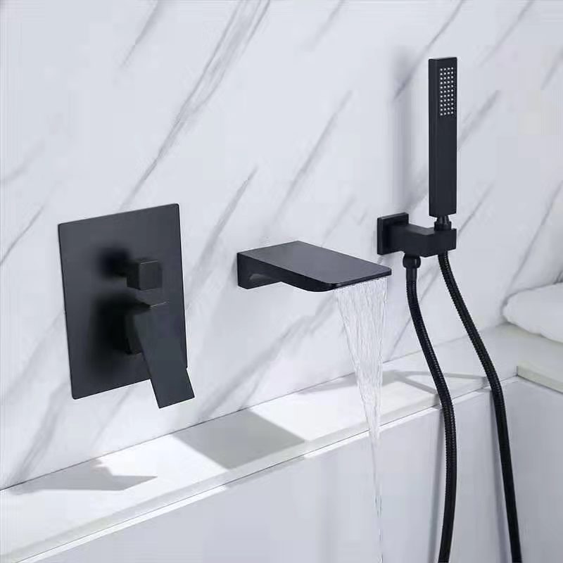 Waterfall Bathtub Faucet Set with Sprayer store Matte Black, Wall Mounted