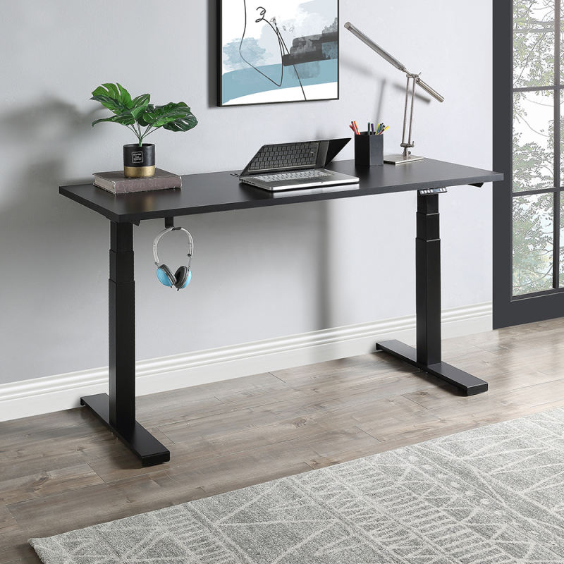 Home Office Height Adjustable Electric Standing Desk, Modern Design 59 x23.6 Inches Computer Table for Healthy Working,Black