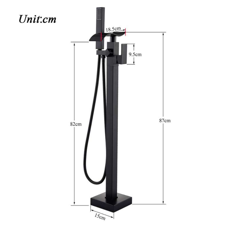 Black bronze bathtub shower faucet Floor standing bathtub spout Shower single lever faucet Bathroom hot and cold water faucet