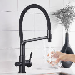 Water purification faucet Double spout filter faucet 360 degree rotating function faucet