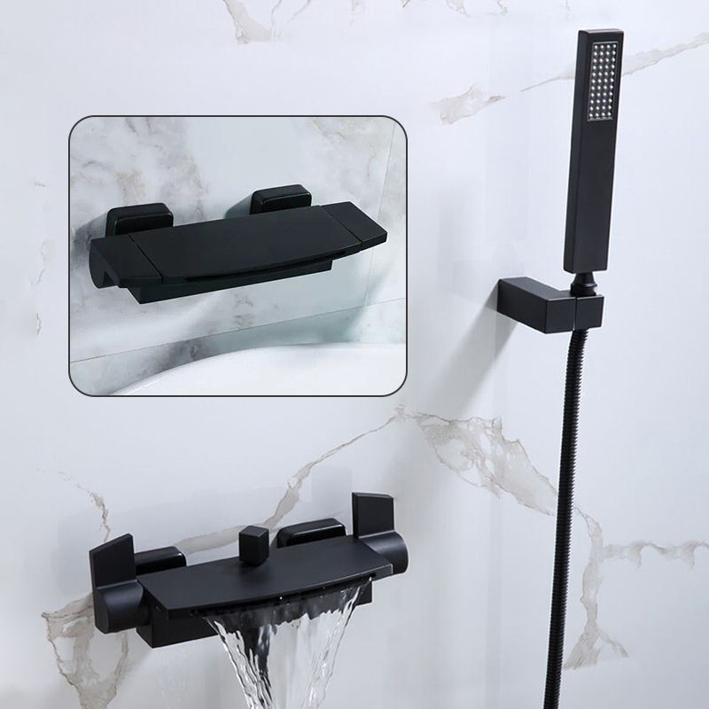 Waterfall Faucet Wall Mount With Handheld Shower