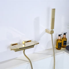 Waterfall Faucet Wall Mount With Handheld Shower