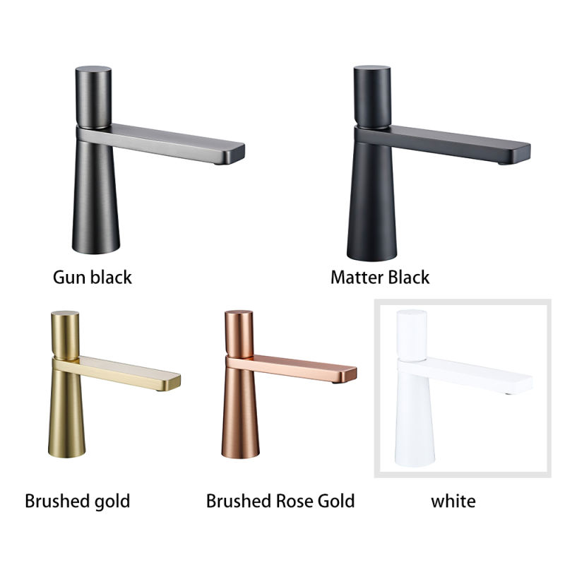 Modern Single handle one hole washbasin cold and hot water Brass Bathroom Vessel Sink Faucet