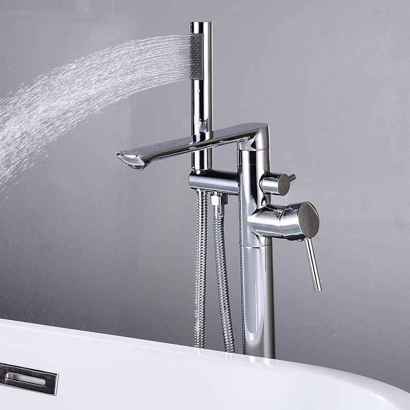 Floor Standing Bathtub Faucets with Hand Shower