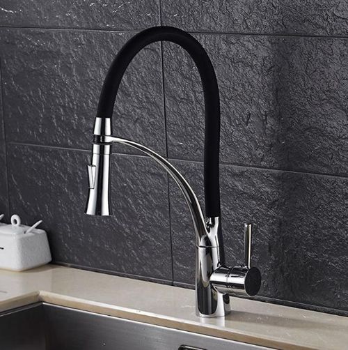 Pull-out kitchen faucet single handle brass kitchen sink faucet hot and cold water mixer faucet sink deck mount faucet