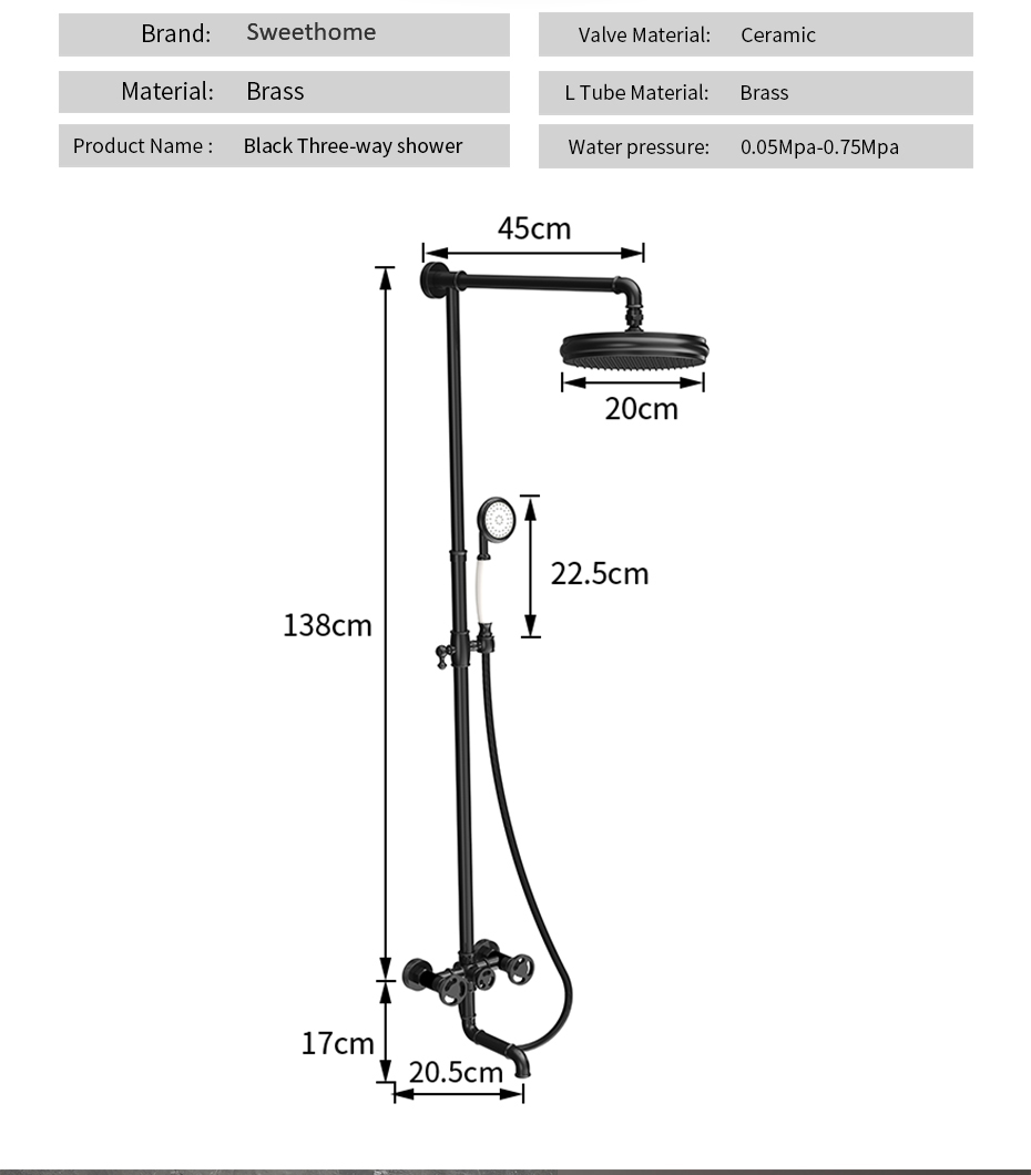 Style Wall Mounted Shower