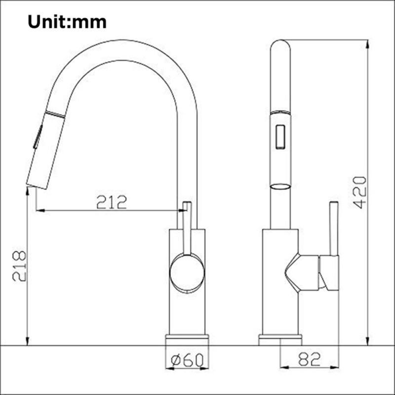 Sensor Kitchen Faucet Stainless Steel Kitchen Pull-out Faucet