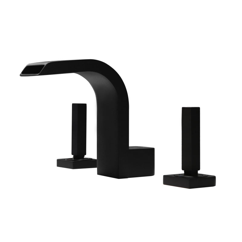 Widespread Waterfall Bathroom Sink Faucet Solid Brass