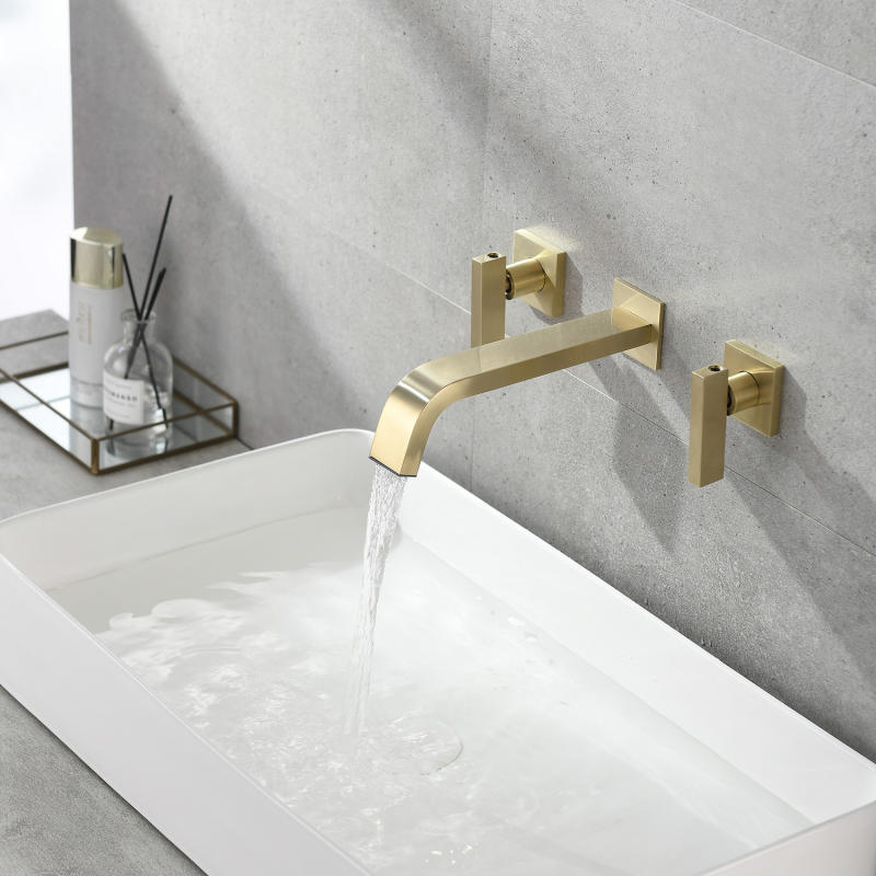 wall-mounted classic design 3-hole basin faucet brass copper faucets
