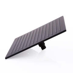 Modern 8/10/12 Inches Rainfall Square Shower Head Solid Brass in Matte Black