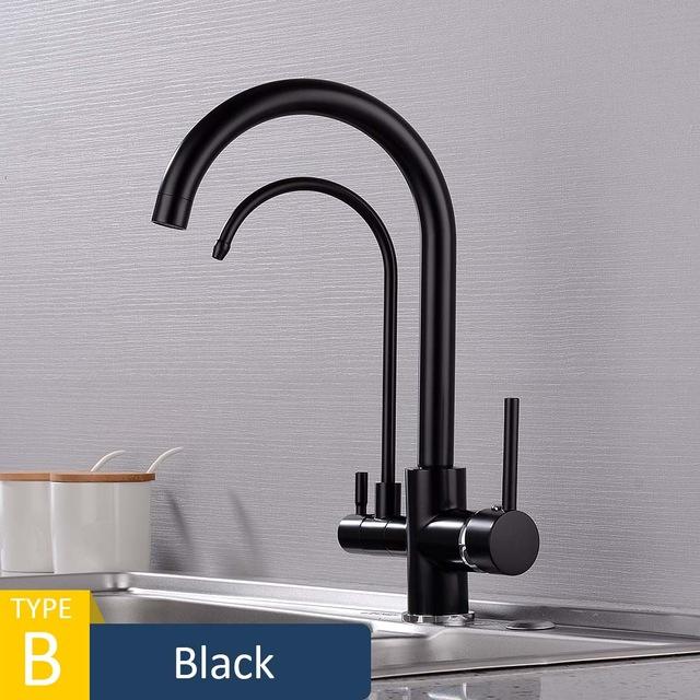 Three Ways Kitchen Faucets Pull Out Filter Tap for Kitchen Sink