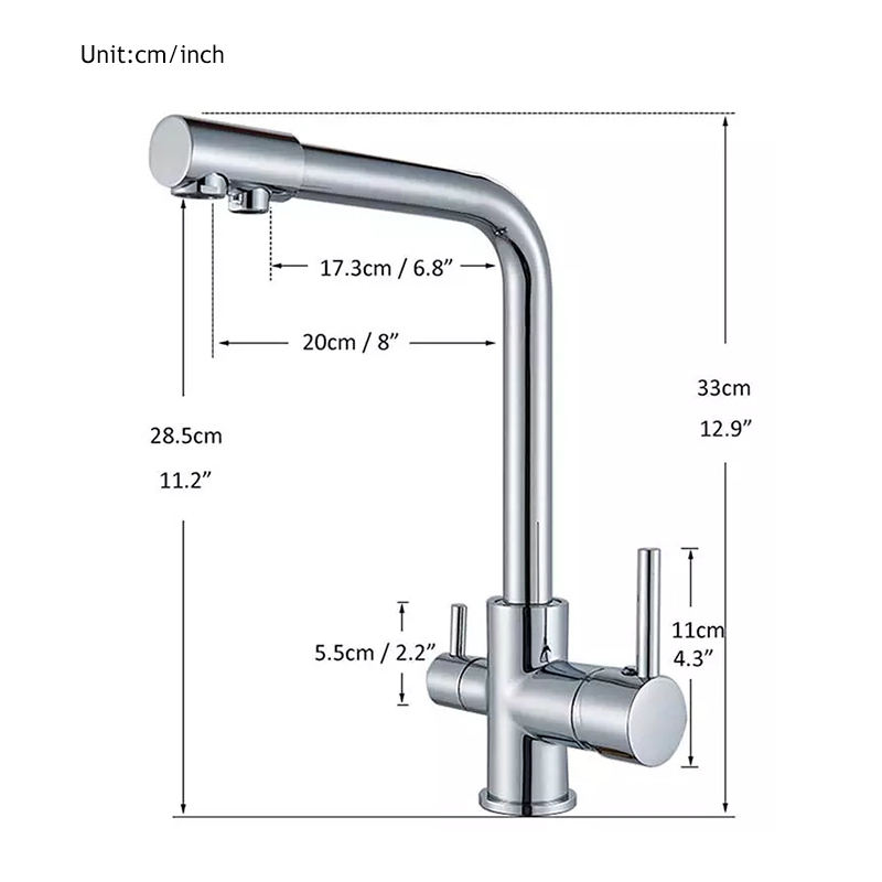 swivel drinking faucet 3 way water purifier kitchen faucets