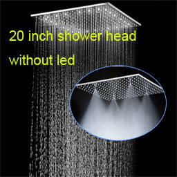 Shower head rain shower LED shower panel ceiling mounted 304 stainless steel polished 16/20 inch