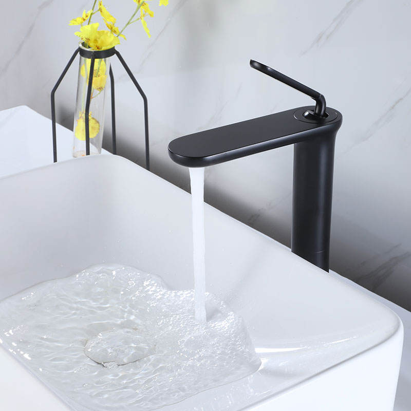 Frosted gold tall bathroom sink holder faucet