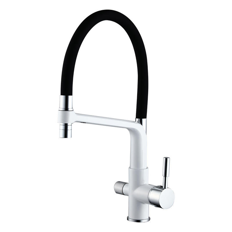 Water purification faucet Double spout filter faucet 360 degree rotating function faucet