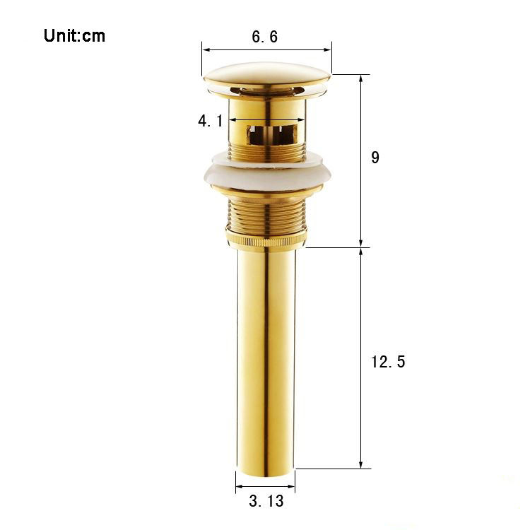 Drains Good quality Solid Brass Bathroom Lavatory Sink Pop Up Drain With Gold Finish Bathroom Parts Faucet Accessories