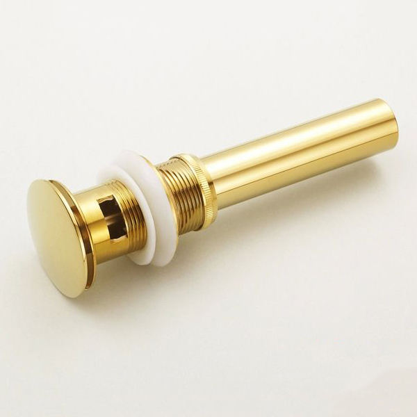 Drains Good quality Solid Brass Bathroom Lavatory Sink Pop Up Drain With Gold Finish Bathroom Parts Faucet Accessories