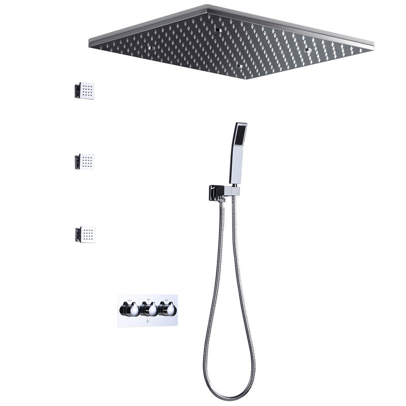 Rainfall Shower Set system With 3 Pcs Body Jets