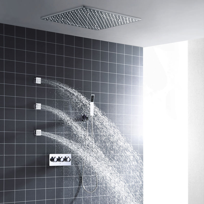 Rainfall Shower Set system With 3 Pcs Body Jets