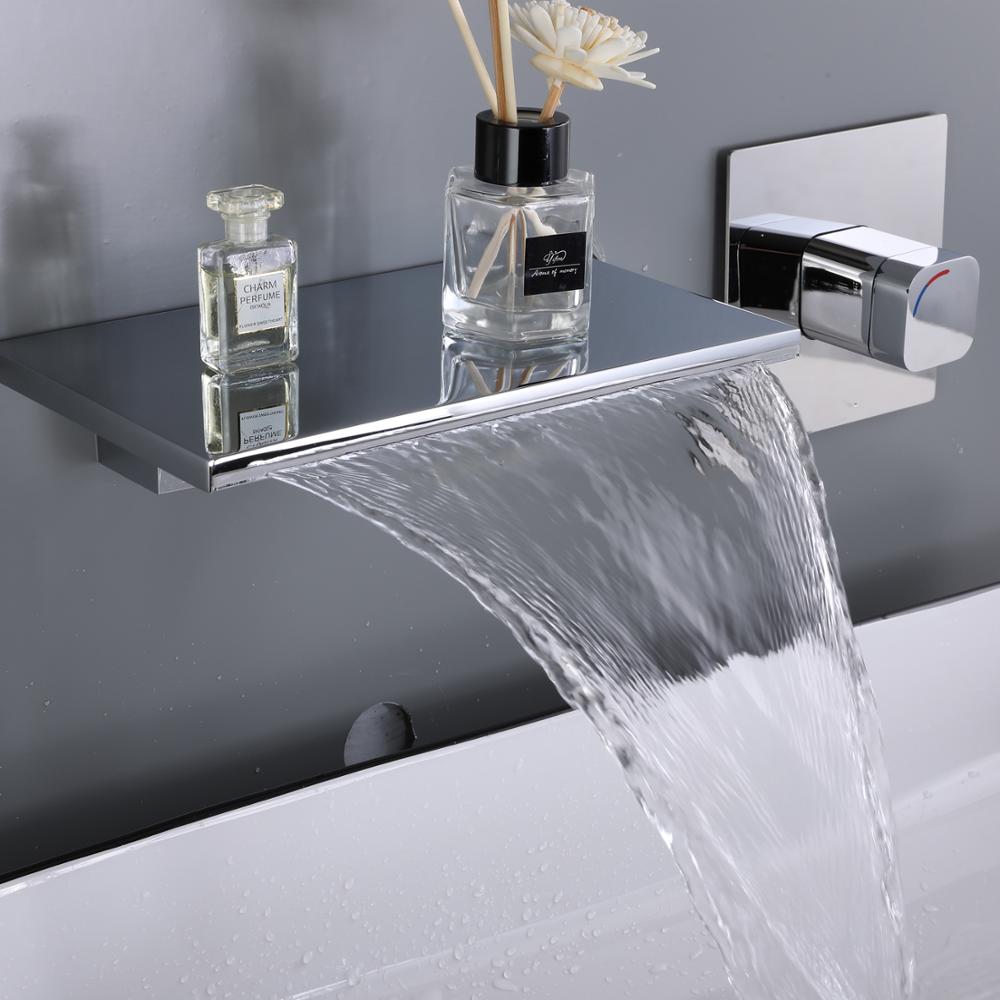 Waterfall bathroom on sale sink faucet