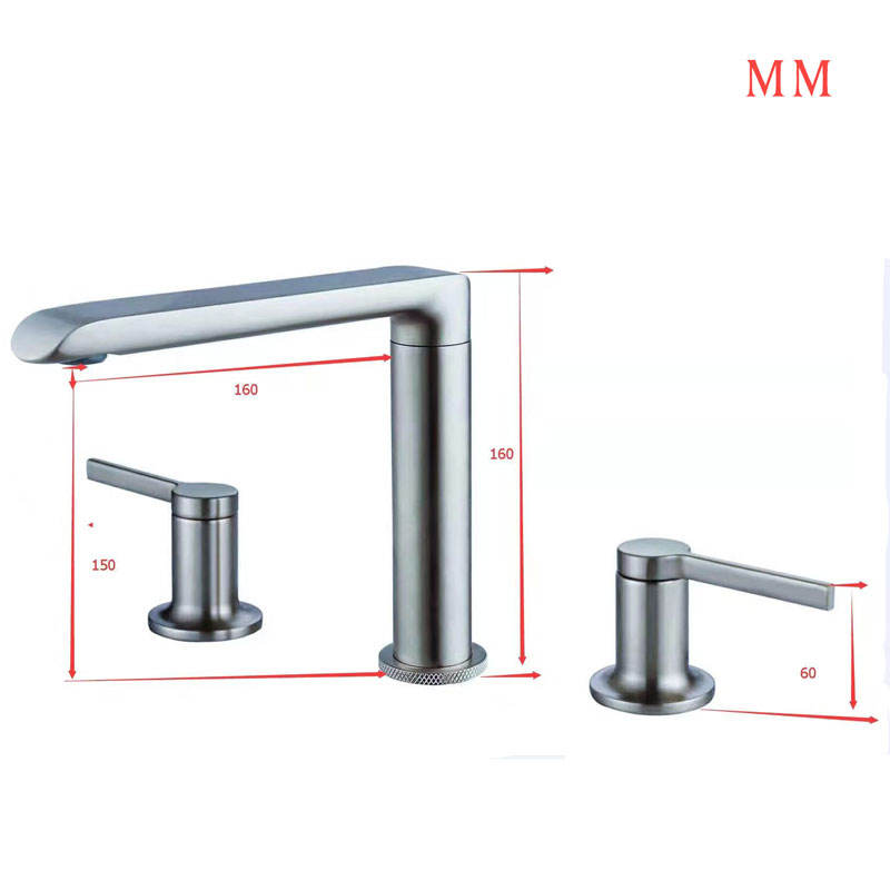 widespeead bathroom sink faucet with 3 holes