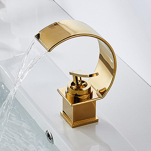 Basin Mixing Faucet Creative Waterfall Spout Bathroom Sink Mixing Faucet