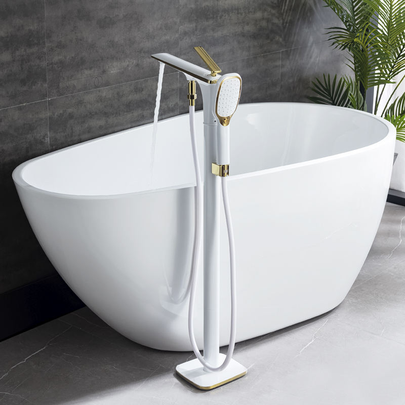 Freestanding Luxury Bathtub Filler Faucet with Handheld Shower